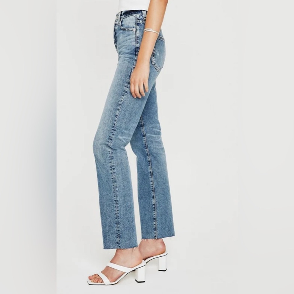 Ag Adriano Goldschmied Light Blue Straight Leg Jeans